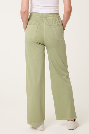 Front Tie Elastic Waist Trouser