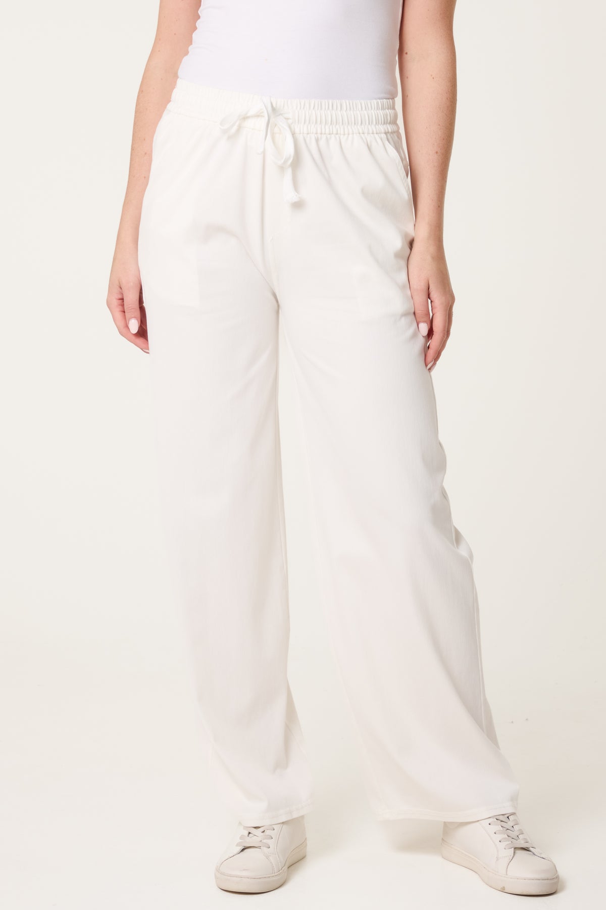 Front Tie Elastic Waist Trouser