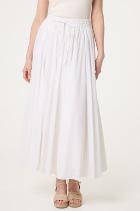 Gathered Panel Maxi Skirt