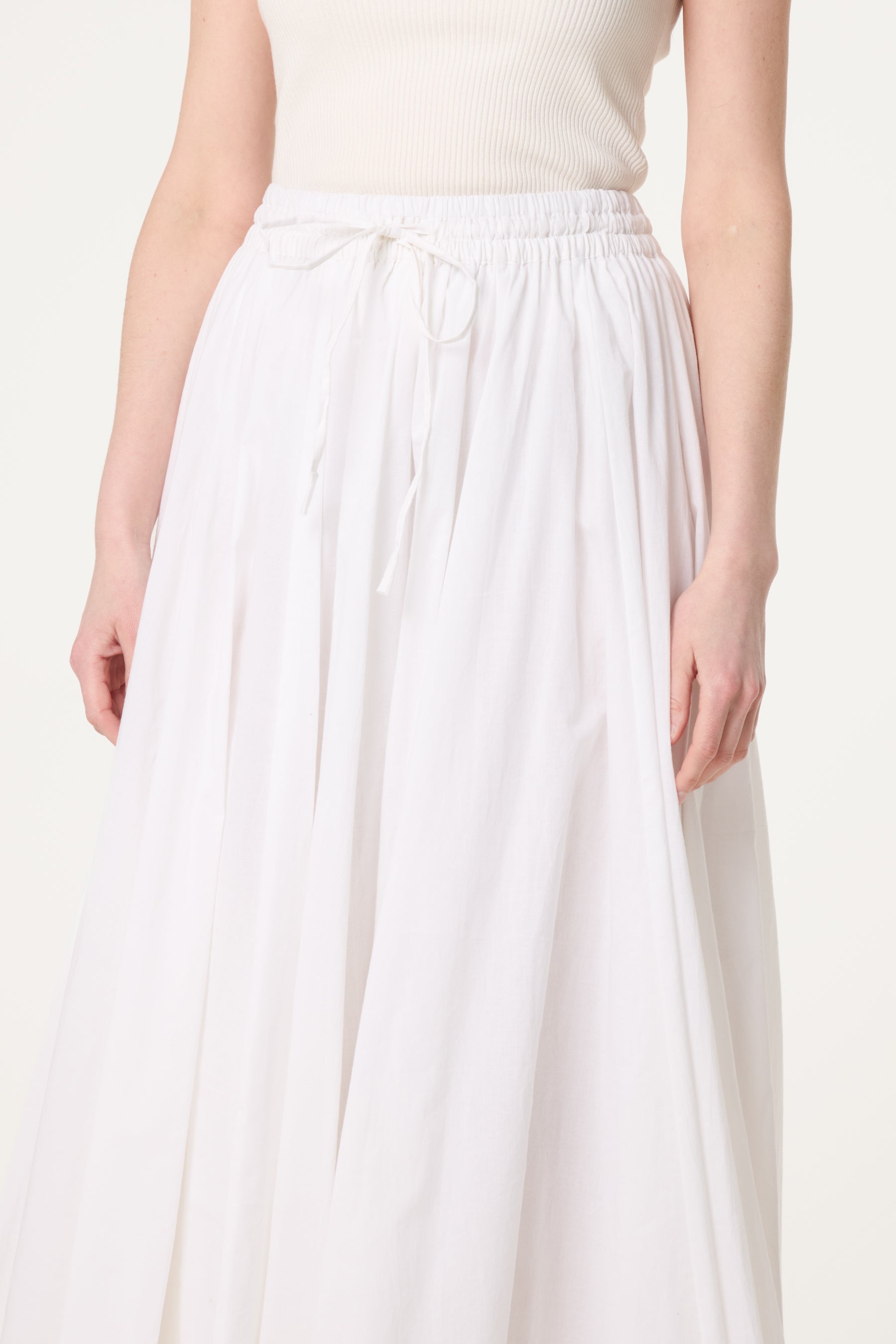 Gathered Panel Maxi Skirt