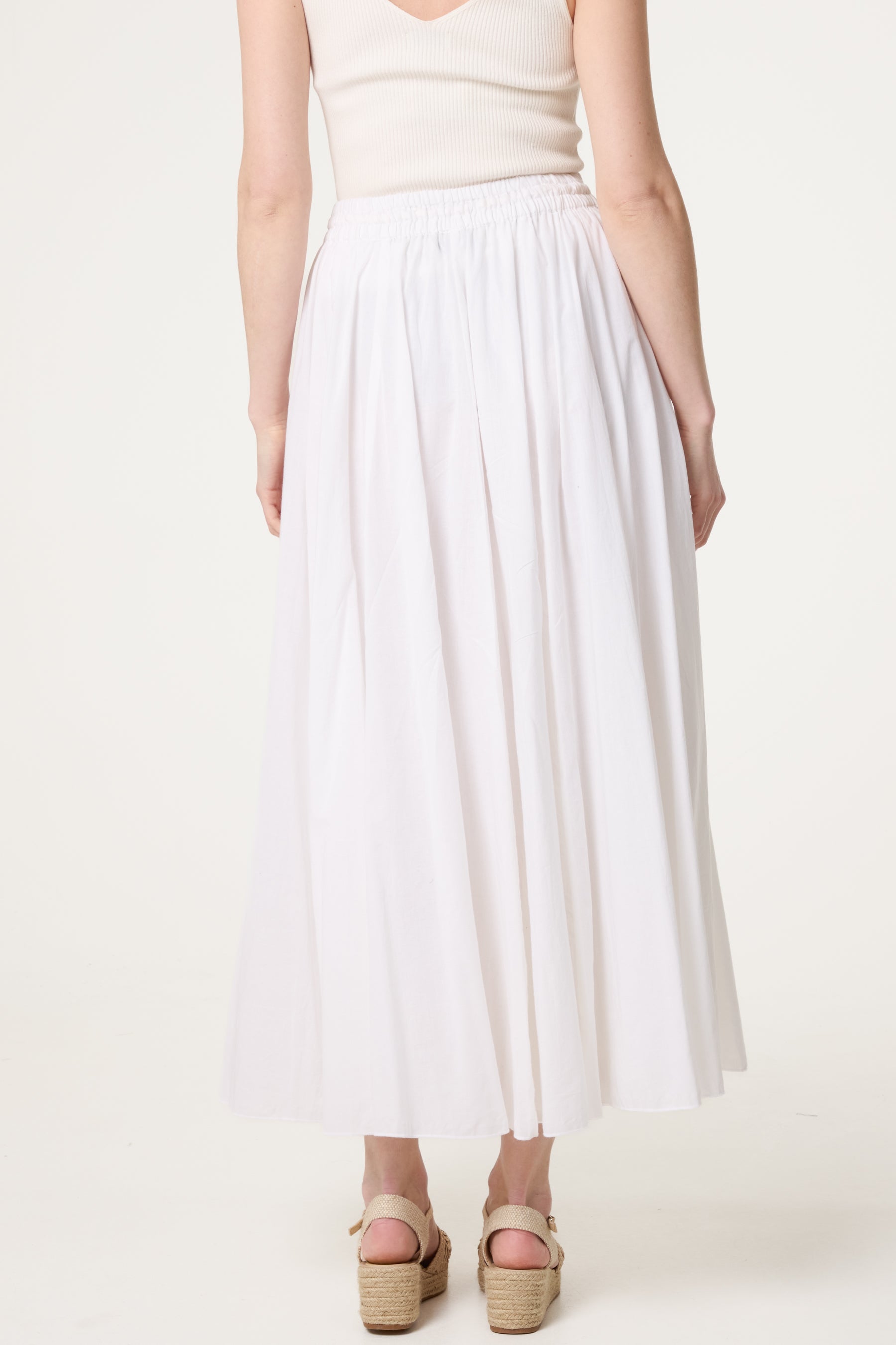 Gathered Panel Maxi Skirt