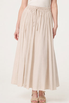 Gathered Panel Maxi Skirt