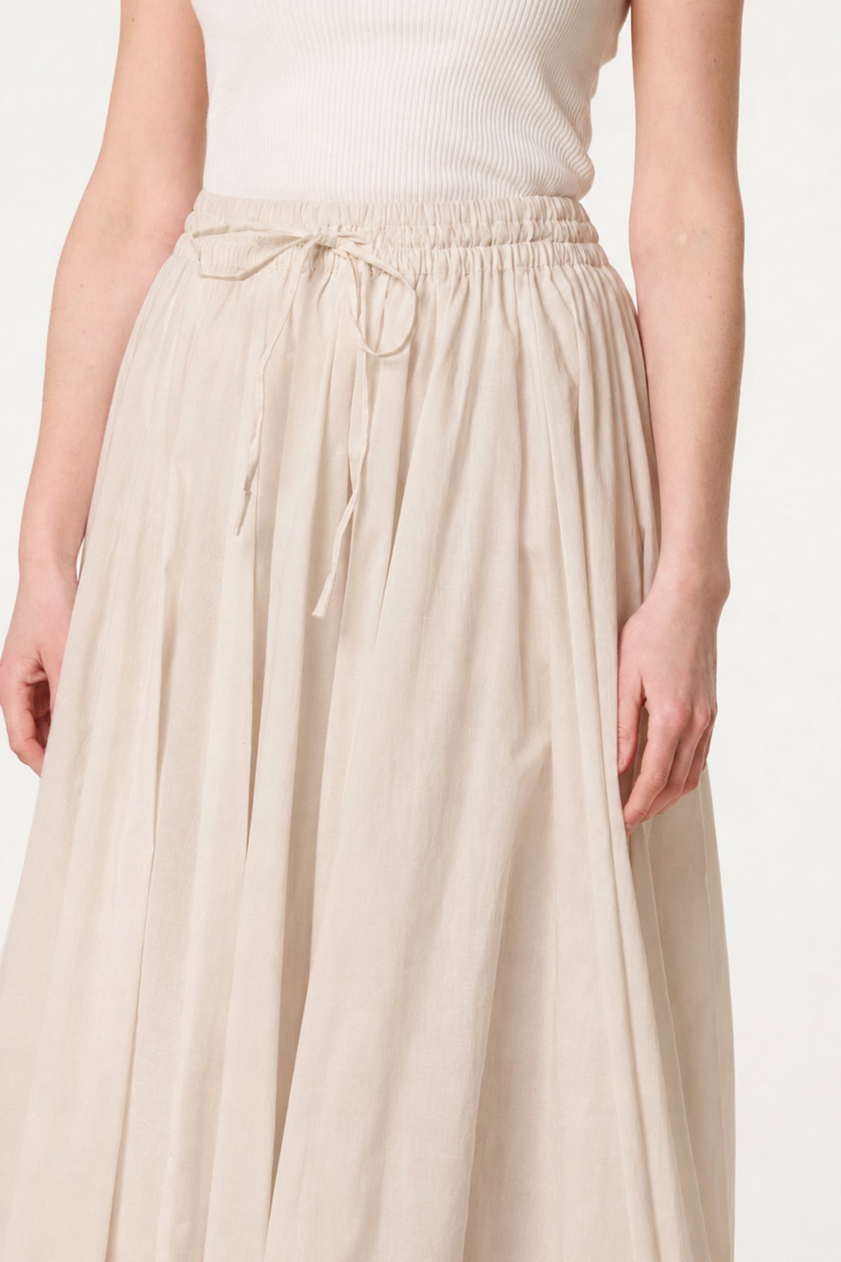 Gathered Panel Maxi Skirt