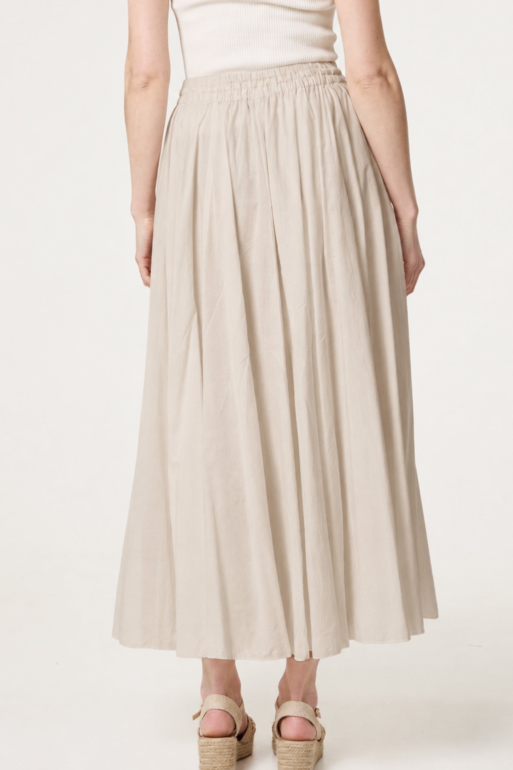 Gathered Panel Maxi Skirt