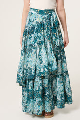 Leopard Inspired Wrap Maxi Skirt