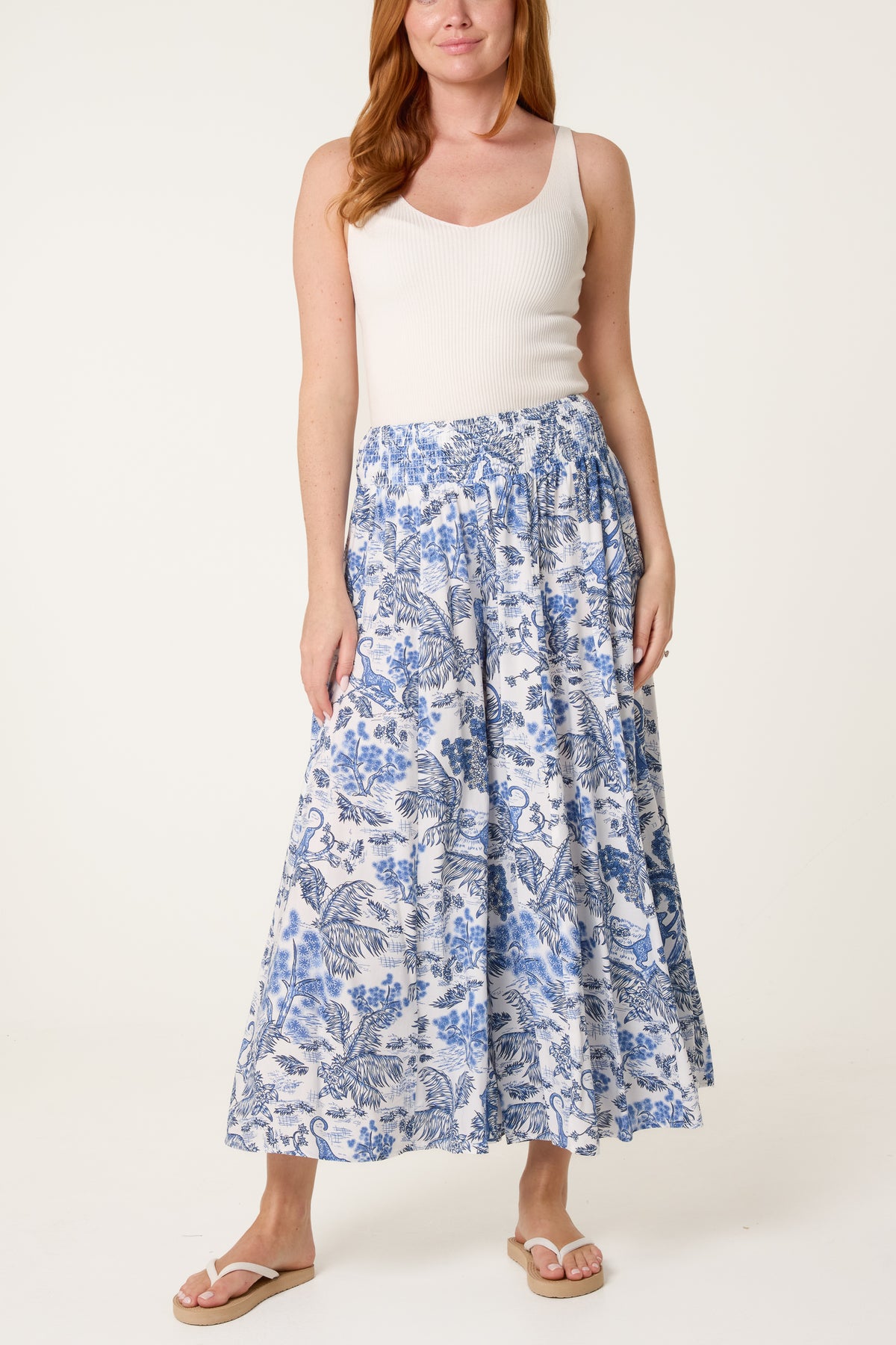 Shirred Waist Oversized Trouser