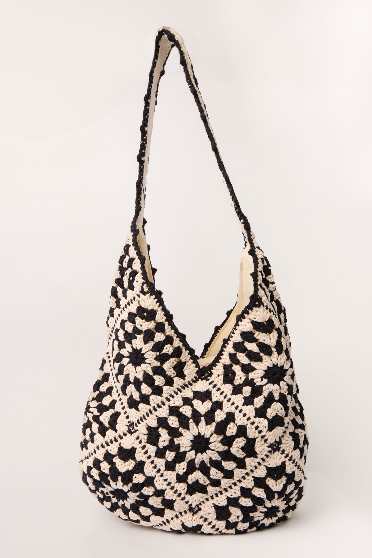 Crochet Hobo Tote Bag