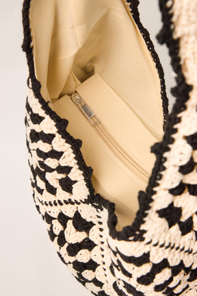 Crochet Hobo Tote Bag