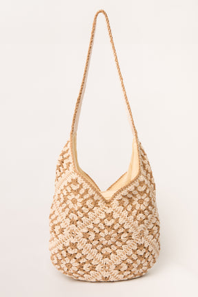 Crochet Hobo Tote Bag
