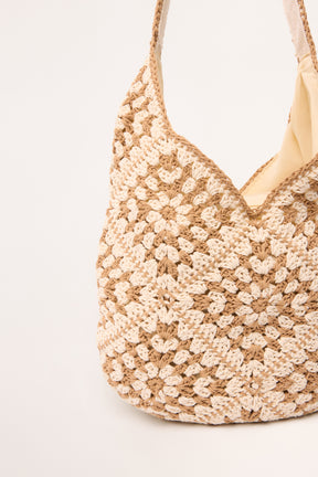 Crochet Hobo Tote Bag