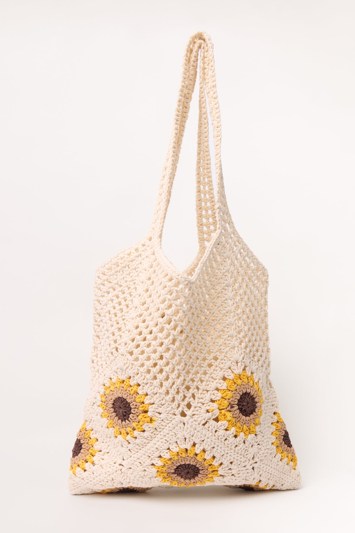 Flowers Crochet Tote Bag