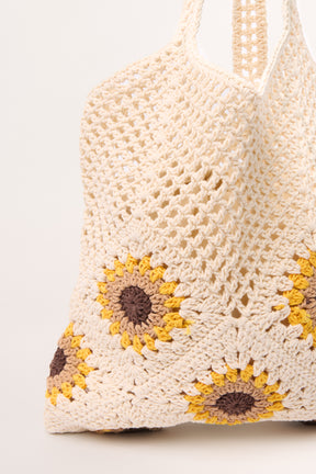 Flowers Crochet Tote Bag