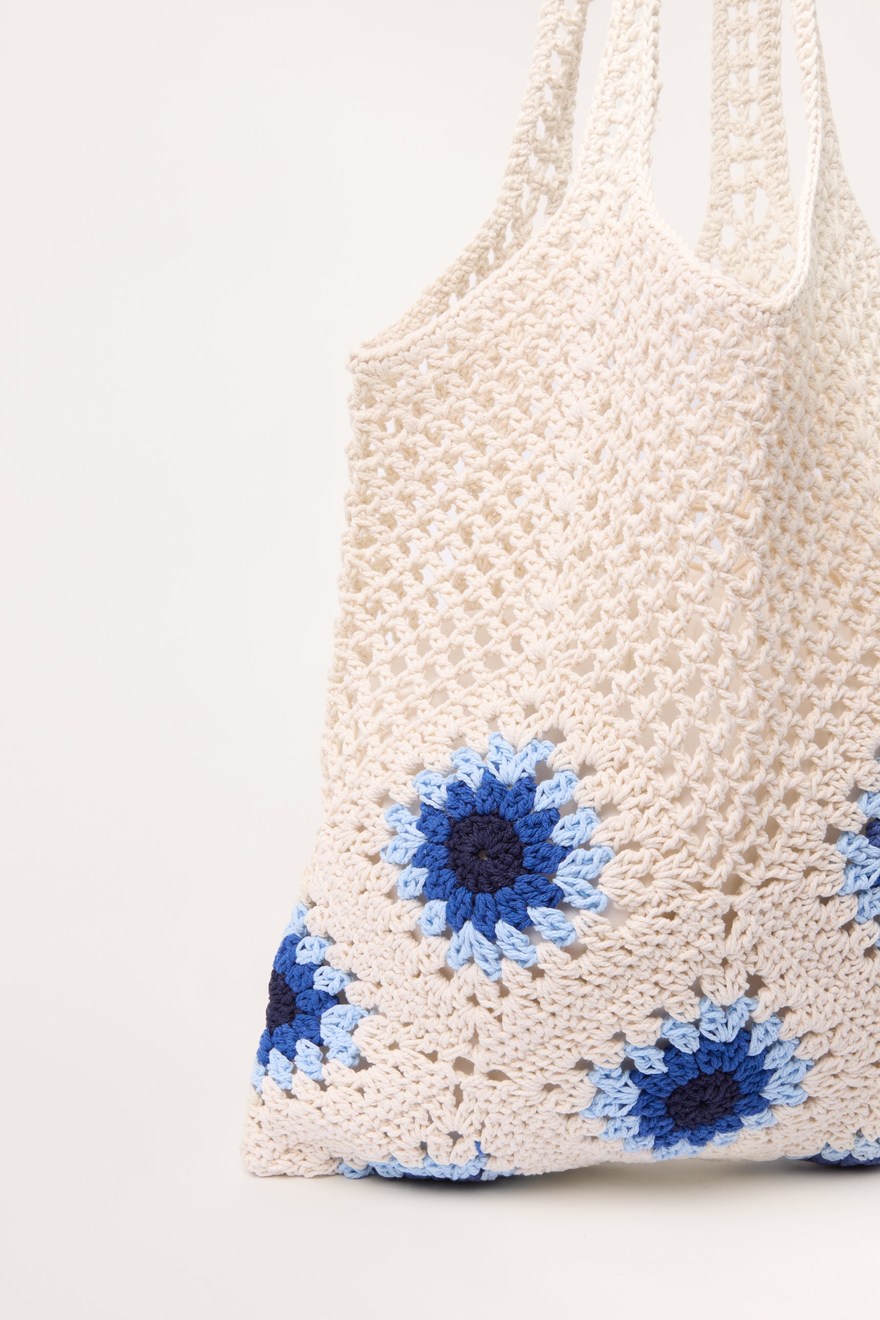 Flowers Crochet Tote Bag