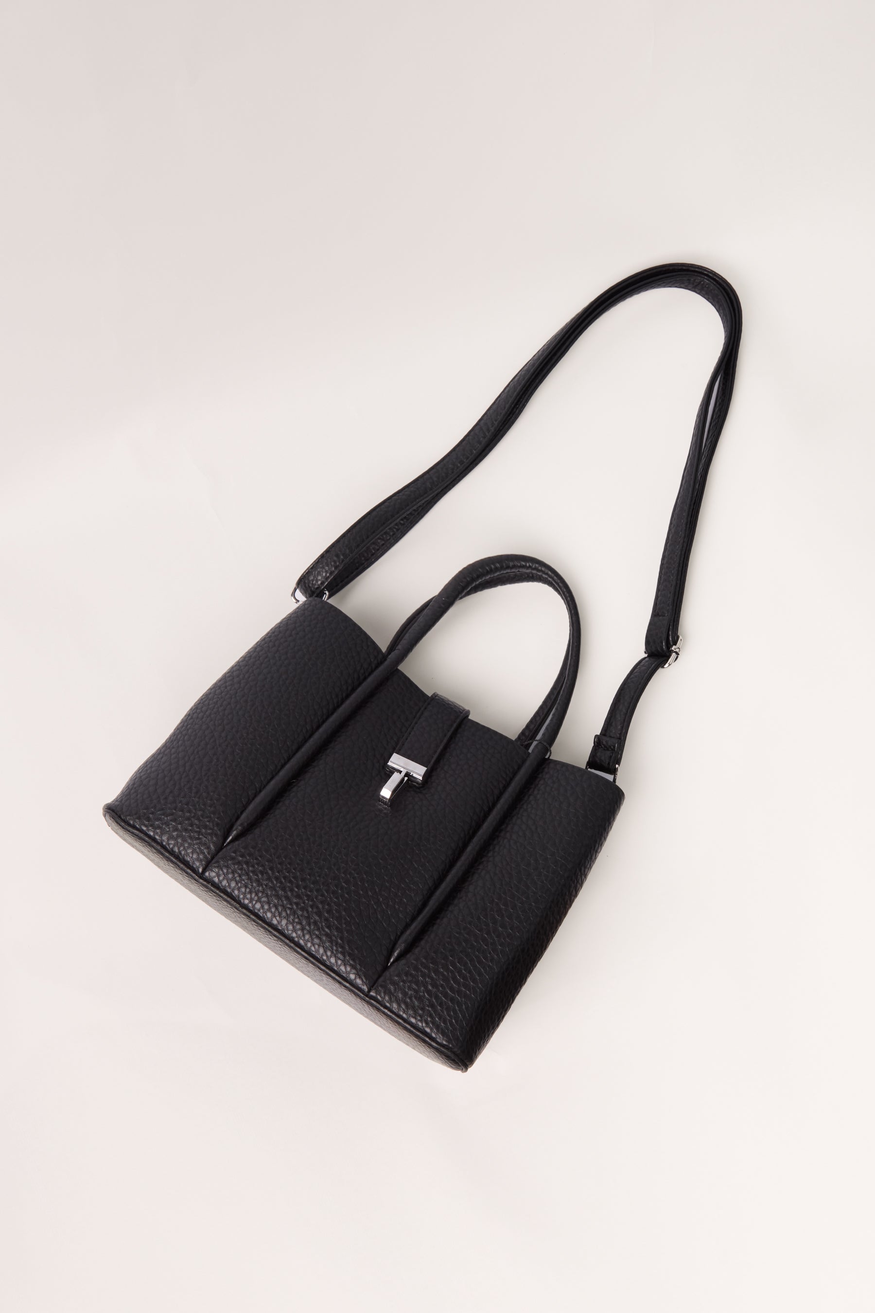 Polkadot Scarf Faux Leather Handbag