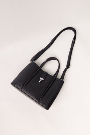 Polkadot Scarf Faux Leather Handbag