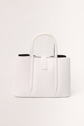 Polkadot Scarf Faux Leather Handbag