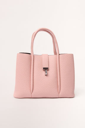 Polkadot Scarf Faux Leather Handbag