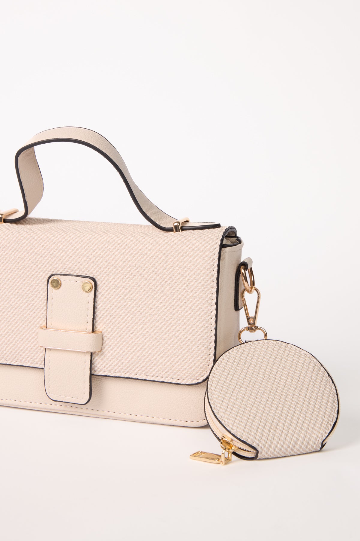 Structured Crossbody Bag w Pouch