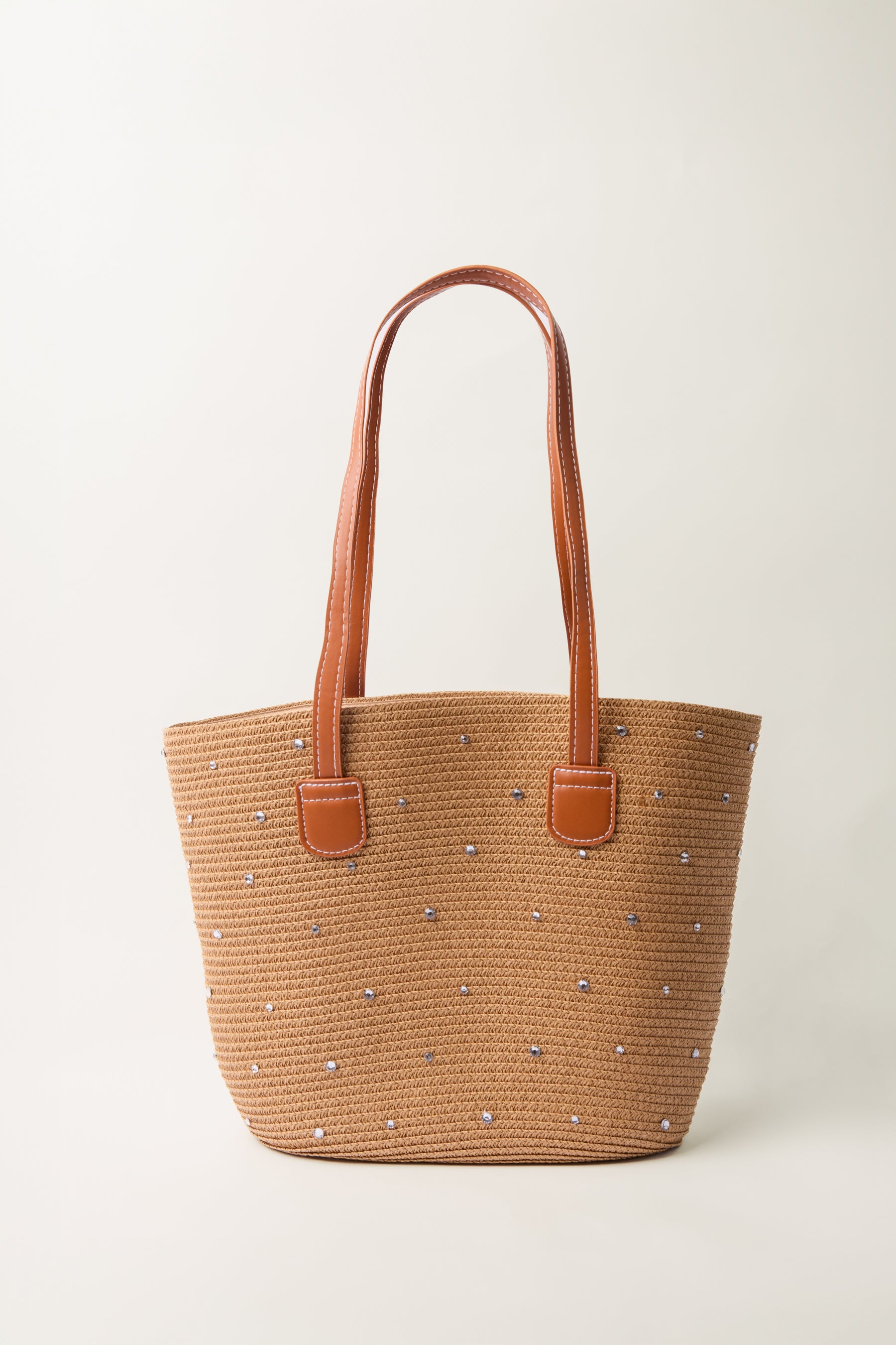 Embellished Raffia Tote Bag & Hat