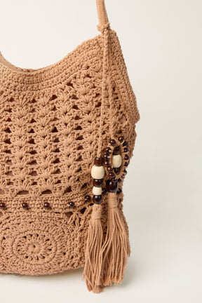 Crochet & Beaded Tassels Bag