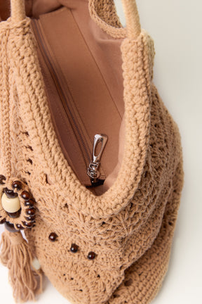 Crochet & Beaded Tassels Bag