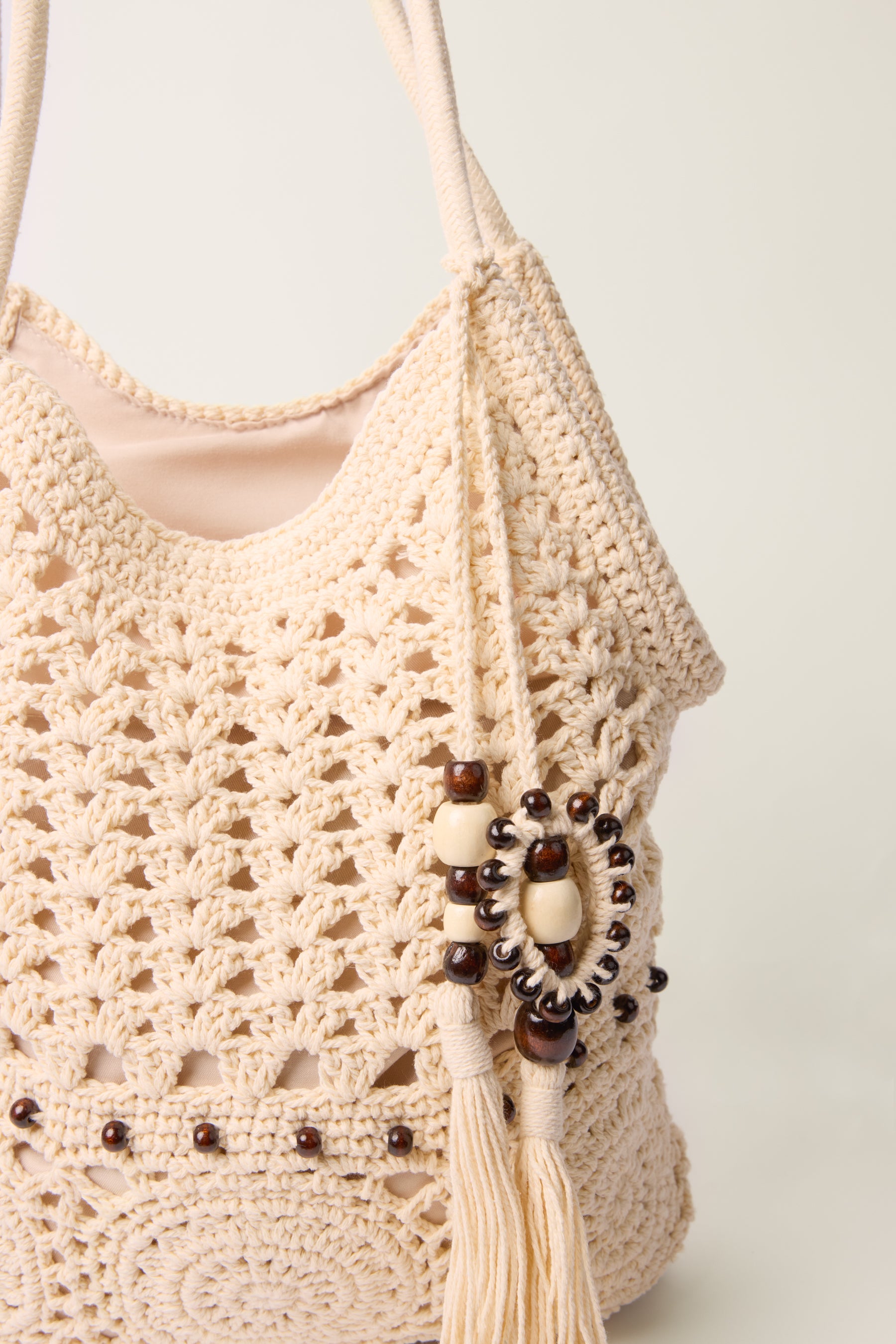 Crochet & Beaded Tassels Bag