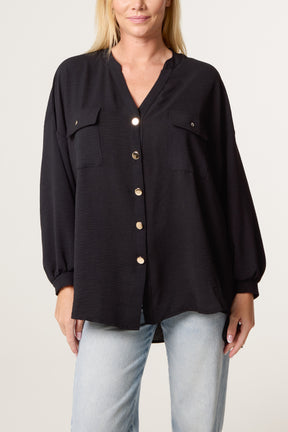Gold Button Packet Shirt