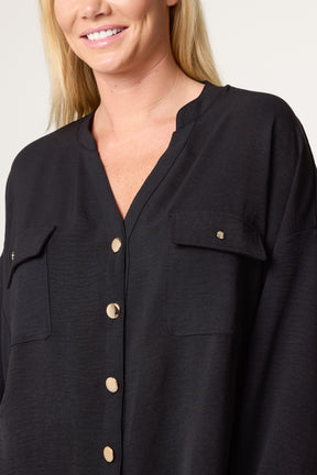 Gold Button Packet Shirt