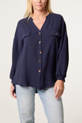 Gold Button Packet Shirt