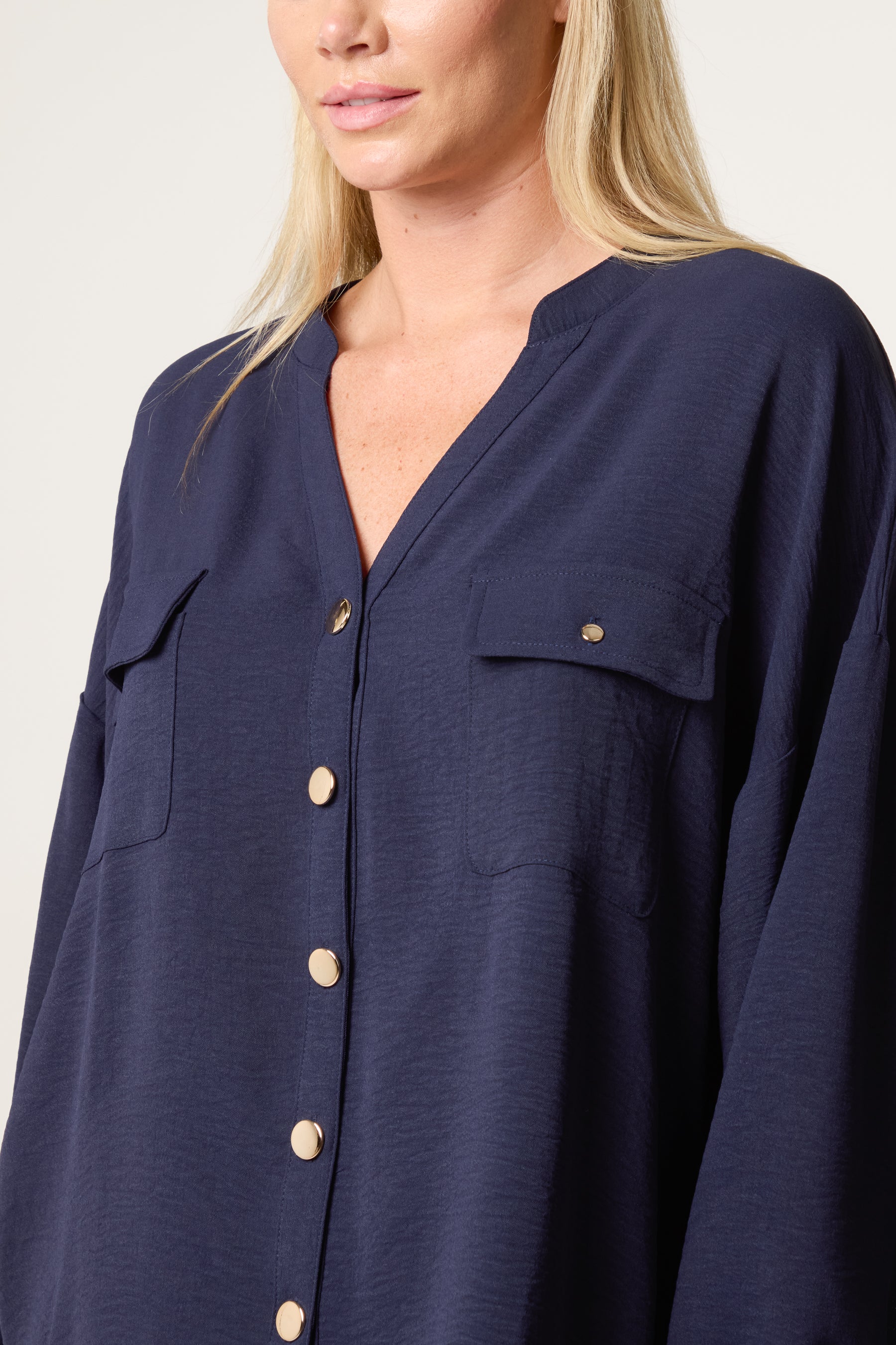 Gold Button Packet Shirt