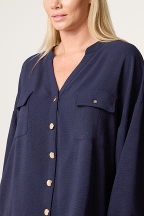 Gold Button Packet Shirt