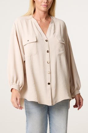 Gold Button Packet Shirt