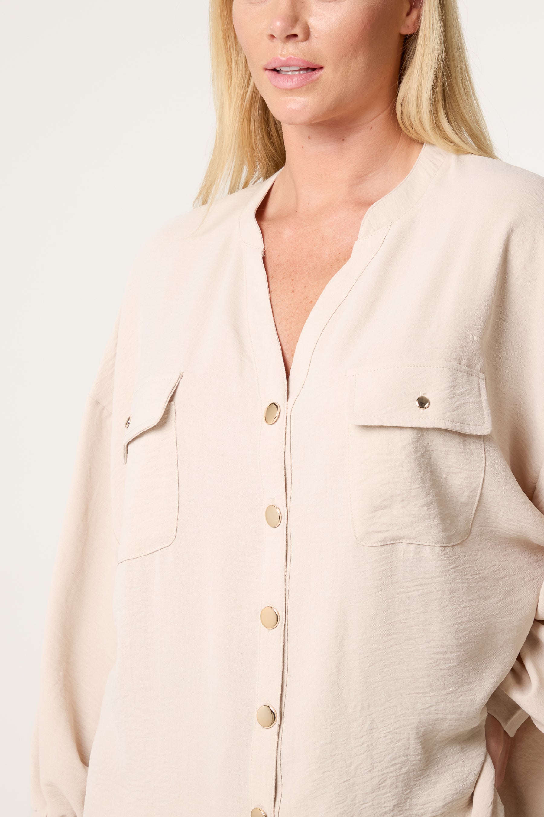 Gold Button Packet Shirt