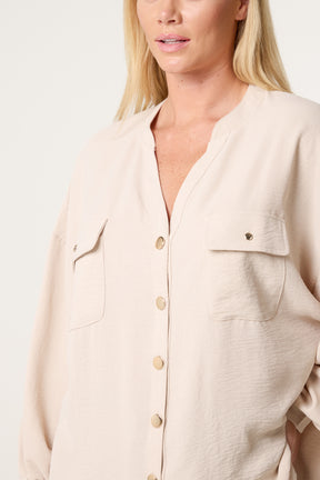 Gold Button Packet Shirt