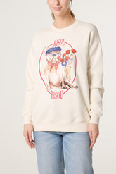 Bisou Dog Embroidery Sweatshirt