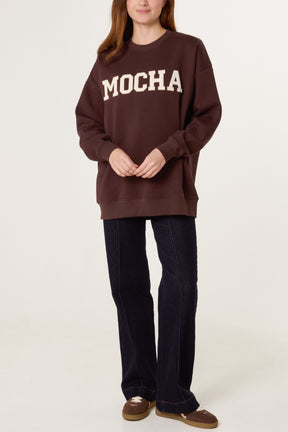 Mocha Crew Neck Sweatshirt
