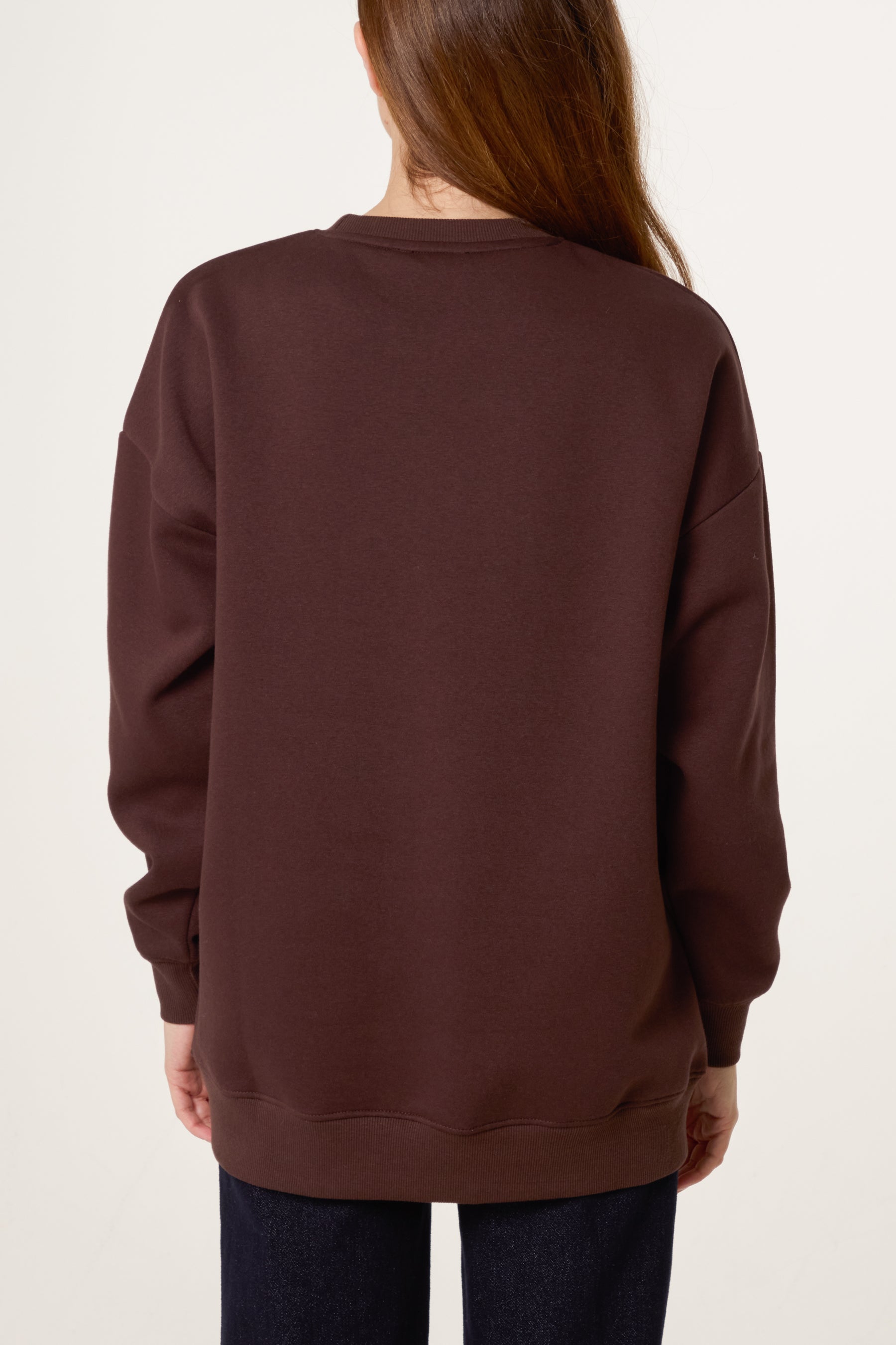 Mocha Crew Neck Sweatshirt