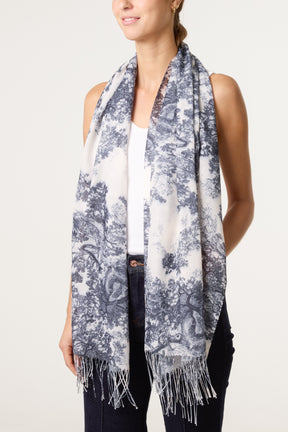 Forest Toile De Jouy Scarf