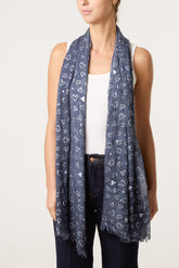 Doodle Heart Pattern Scarf