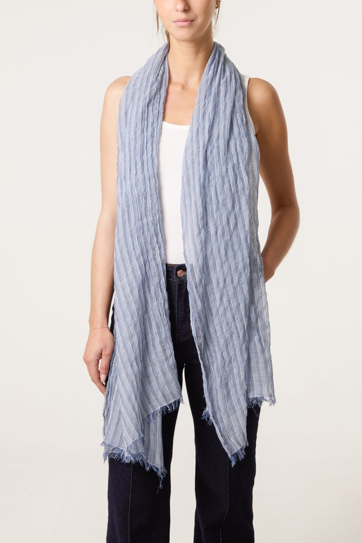 Faded Stripe Pattern Scarf