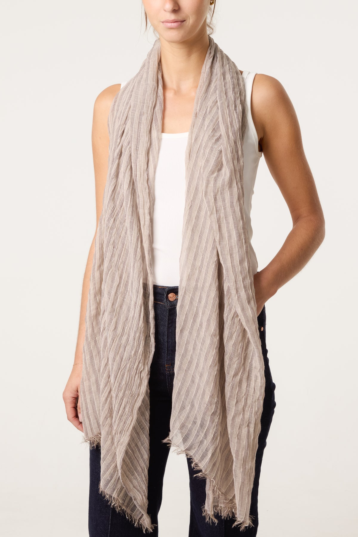 Faded Stripe Pattern Scarf