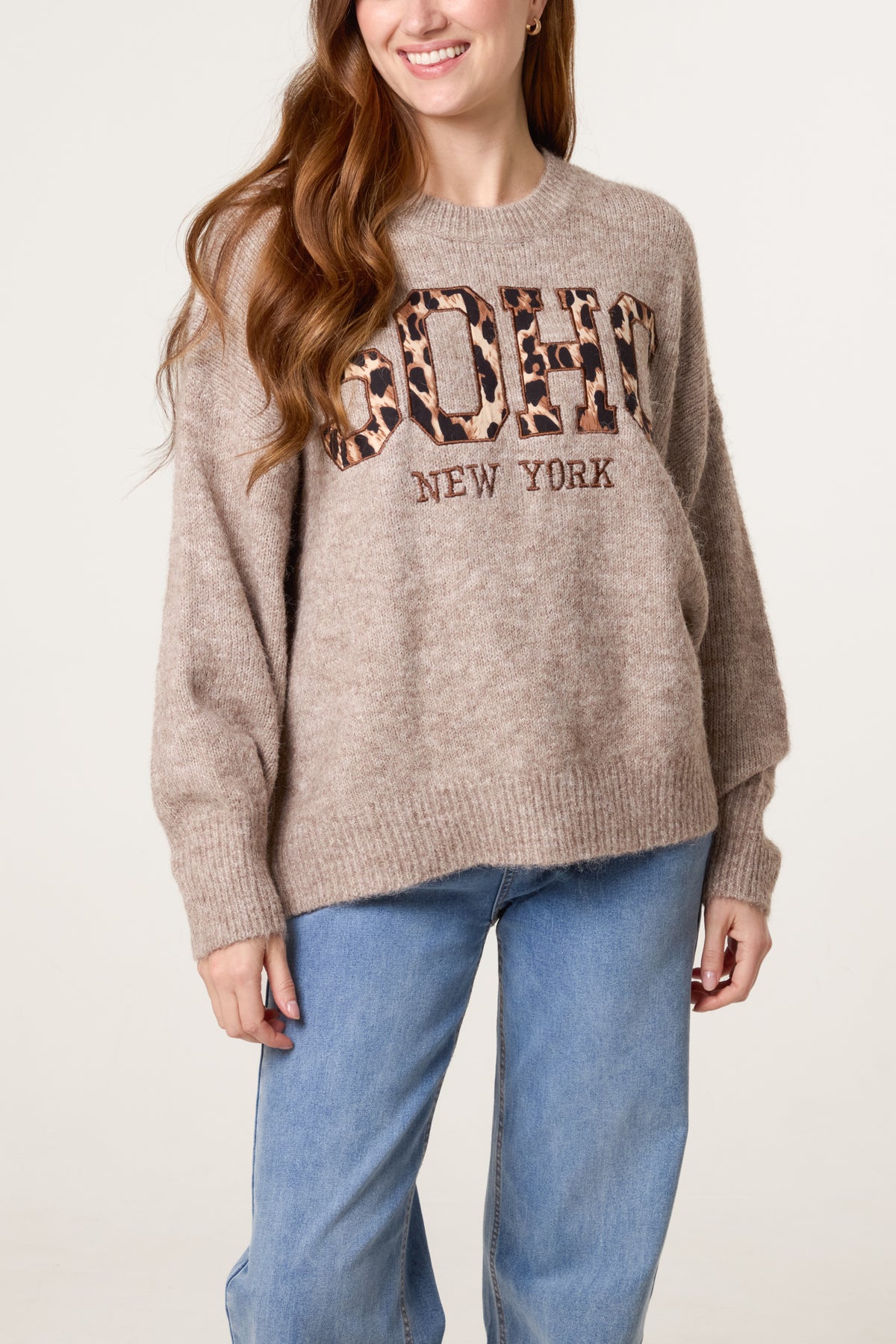Soho New York Leopard Knit Jumper