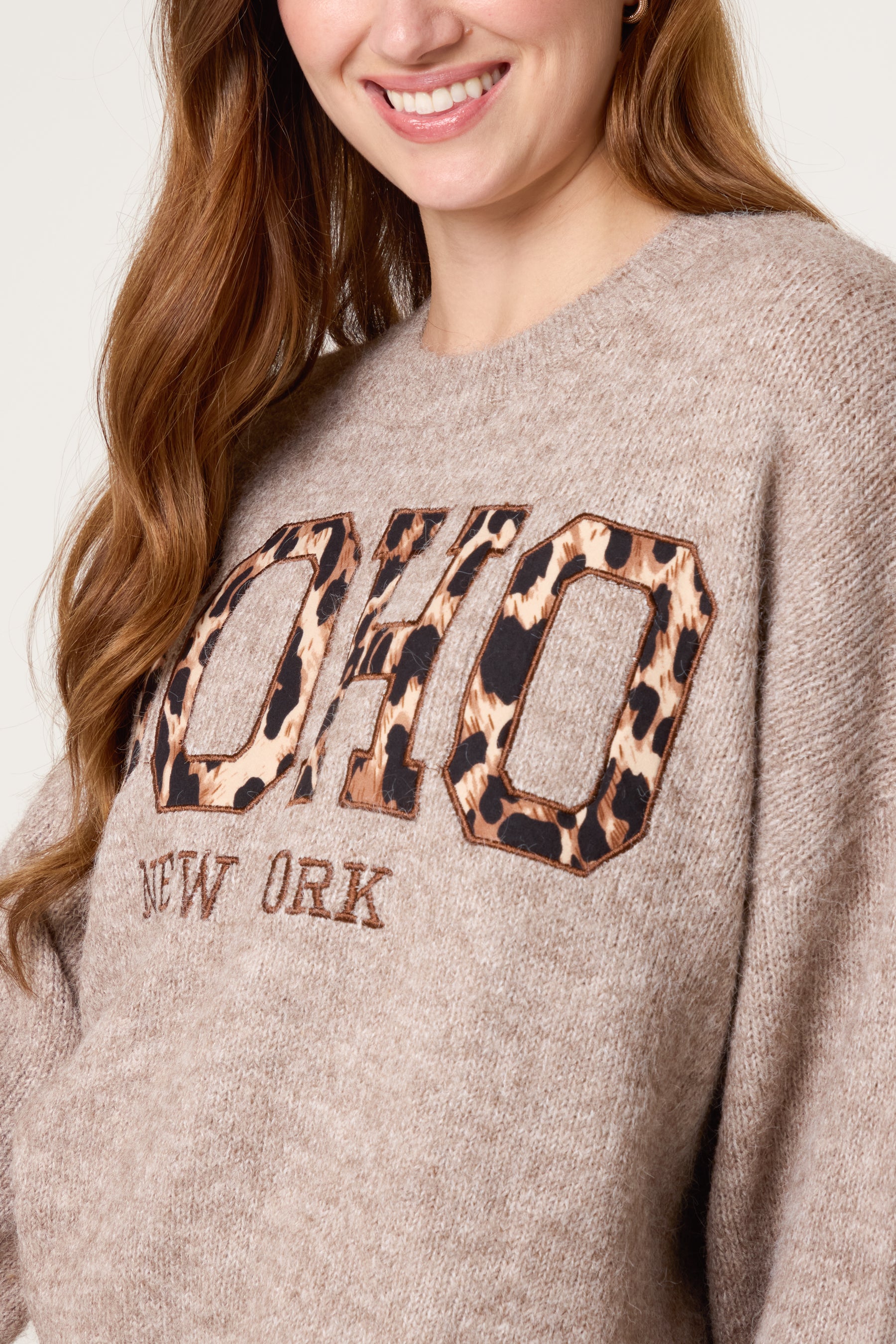 Soho New York Leopard Knit Jumper