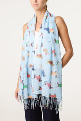 Sausage Dog Print Scarf