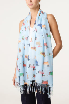 Sausage Dog Print Scarf