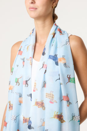 Sausage Dog Print Scarf