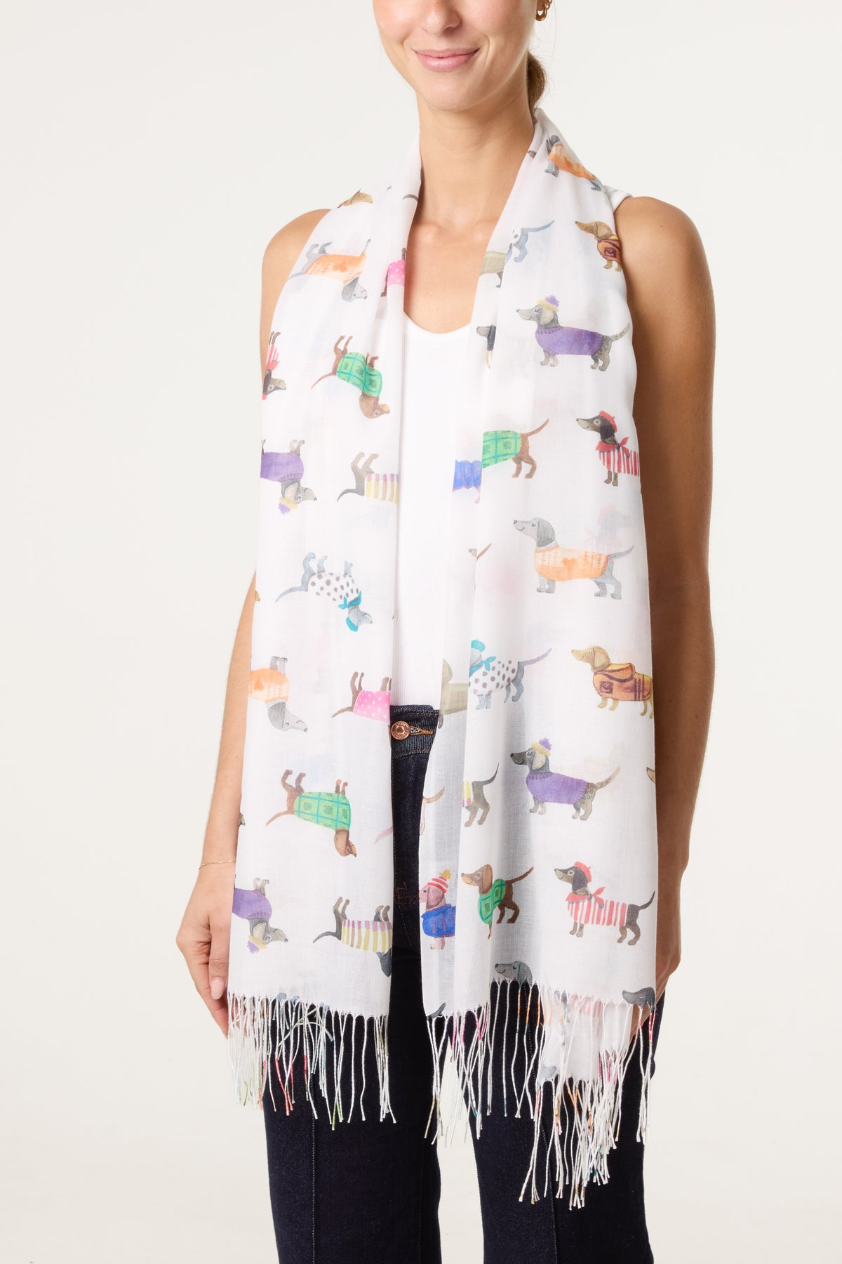Sausage Dog Print Scarf