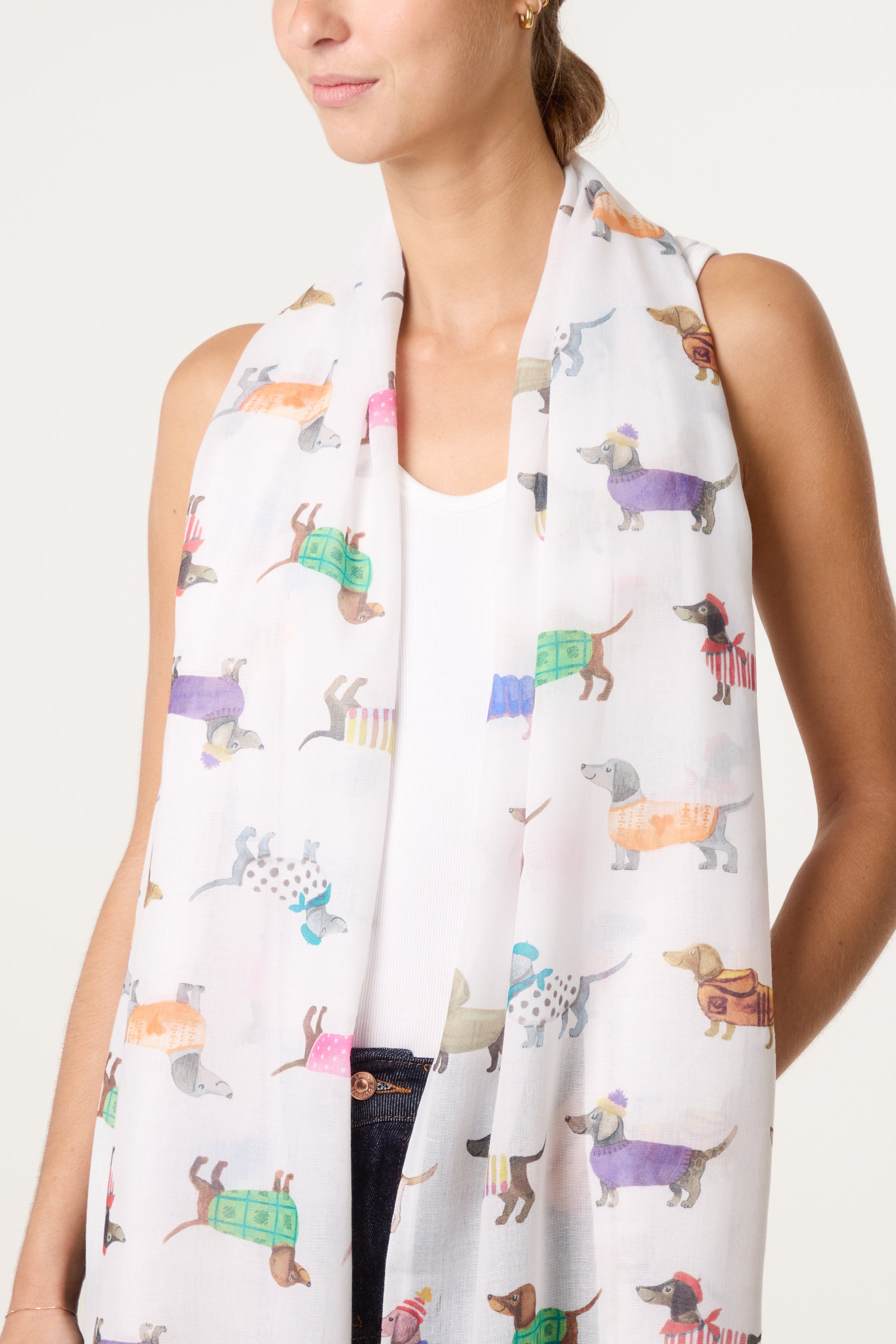 Sausage Dog Print Scarf