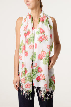 Strawberry Print Scarf