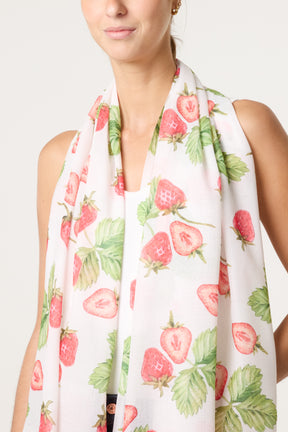 Strawberry Print Scarf